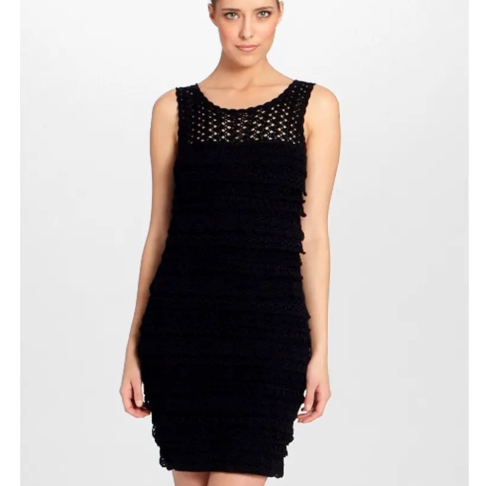 Black Cynthia Steffe felicity crochet dress M